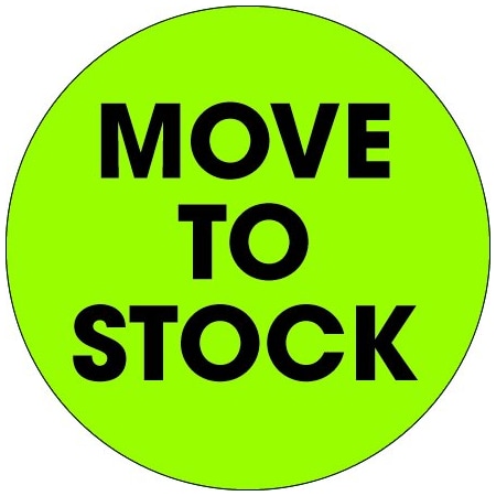 Bsc Preferred 2'' Circle - ''Move To Stock'' Fluorescent Green Labels BUY00019830